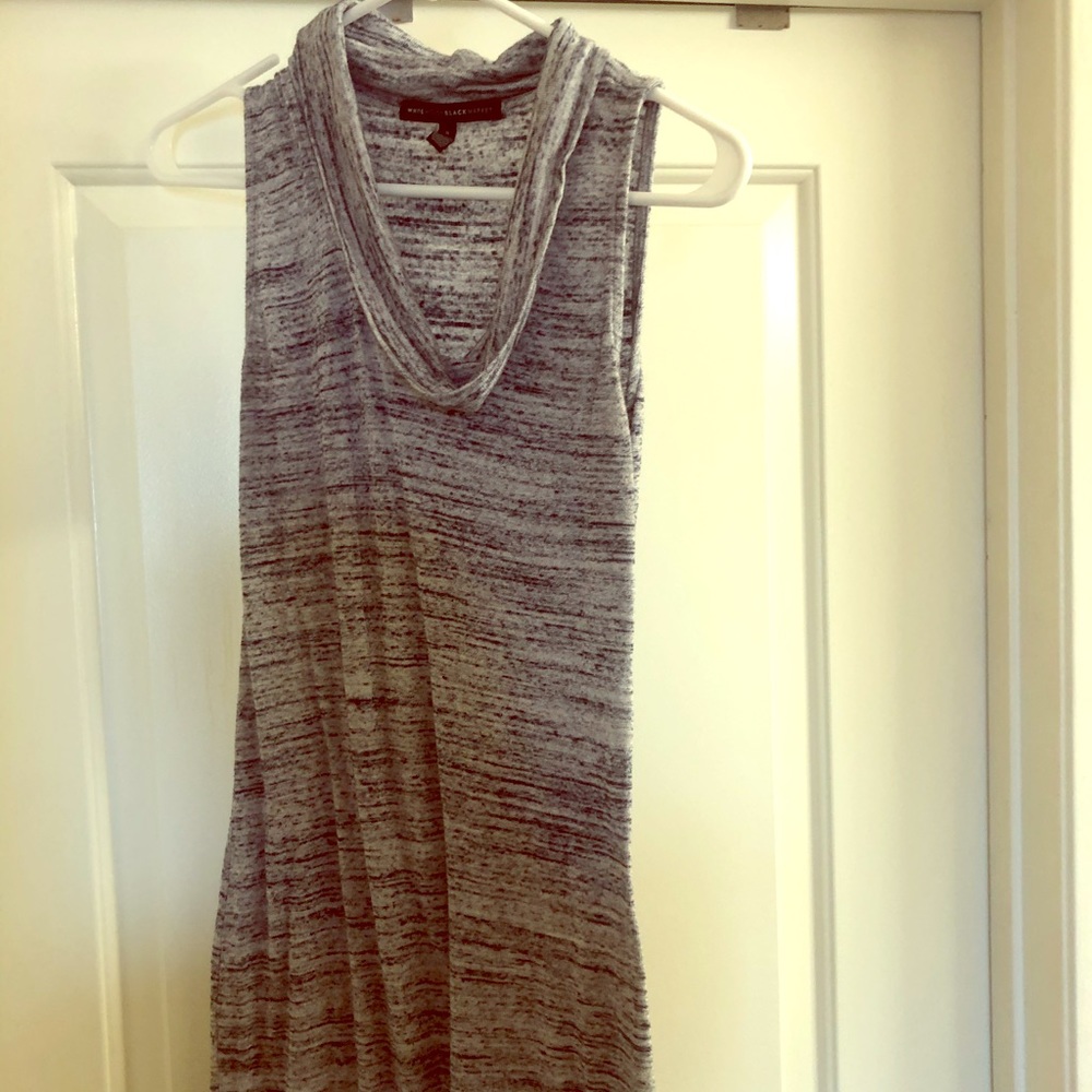 WHBM blue/grey Sleeveless Sweater